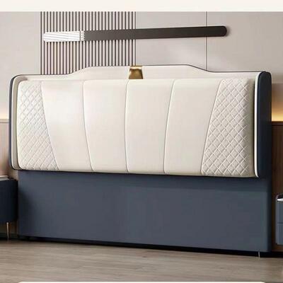 新款软包床头2025实地BWZ木轻奢现代板简约背一体落单靠背买超薄