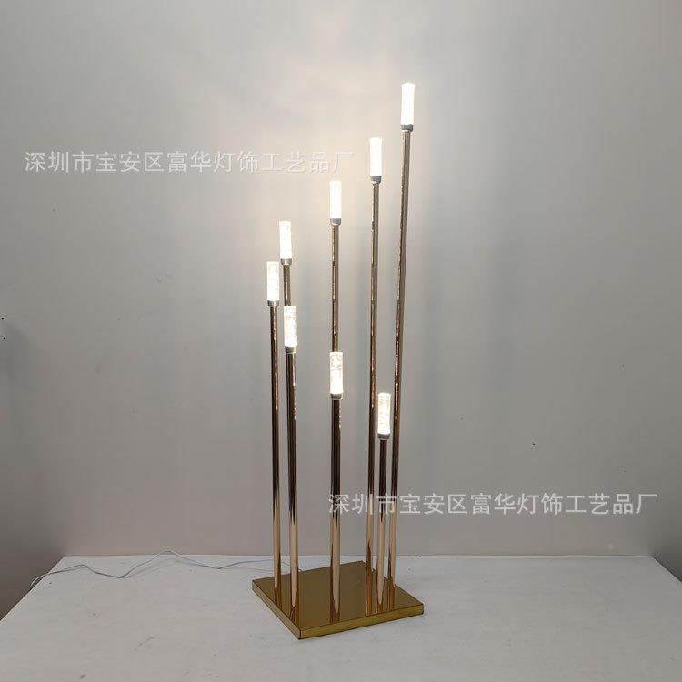 新款婚日庆火柴路灯引酒店迎节宾氛围芦苇灯场地UPK摆件装饰道具