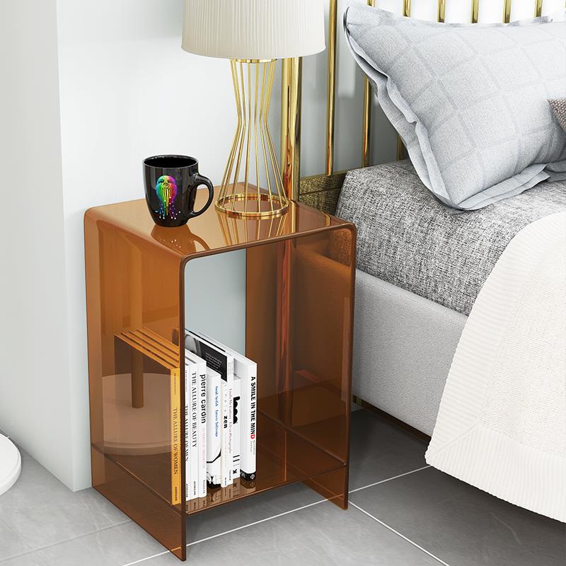 9C亚克力床头沙客发几边JAE几茶几角定制透明现代简约厅卧室床柜