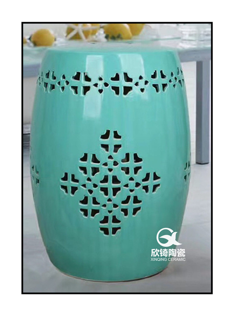 中式陶瓷鼓凳坐墩绣墩边几