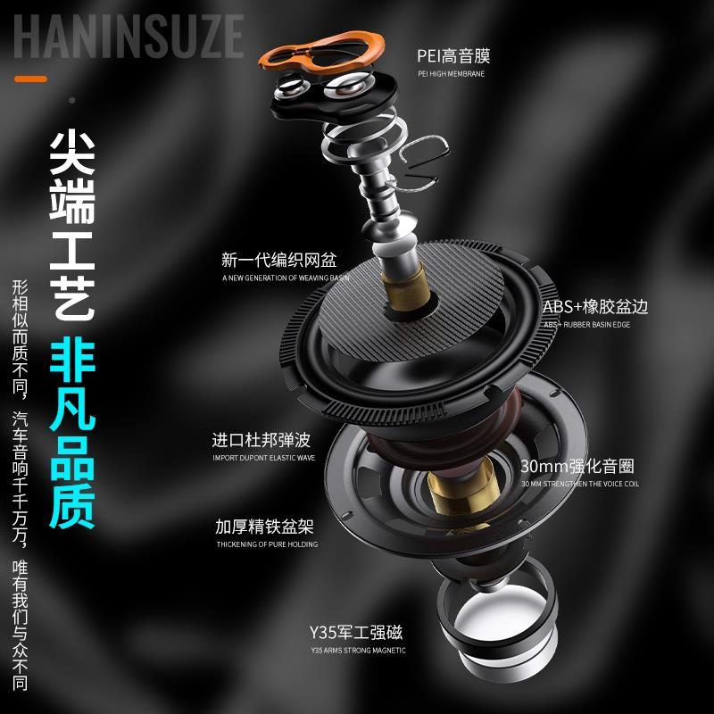 包邮汽车音响喇叭4寸寸56寸6.重5寸同轴HPV中低音扬声器音汽车响