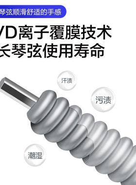 路狗琴通弦电他电贝斯镀膜4弦弦5弦贝58108司弦用电吉他弦线吉全