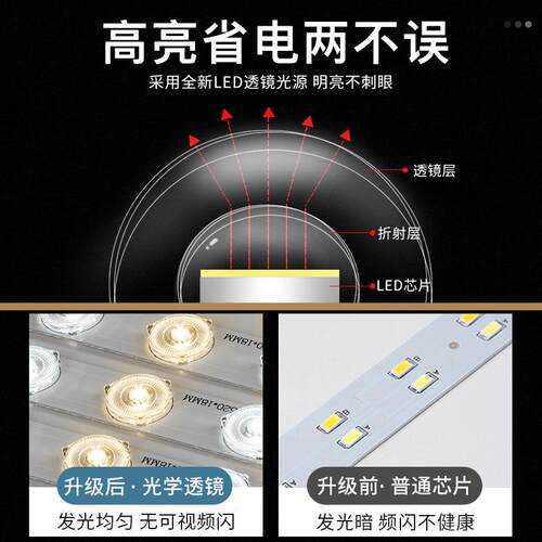 客厅灯简约现代家大气le顶d吸NP-C032灯套装用三室两厅组合全屋灯