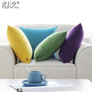 套V45料O靠枕定制尺私寸天鹅绒面抱F768T766枕套沙发靠背套定做人