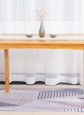 I1餐实木桌四桌方家用小户型吃饭桌方形正楠竹方桌子zsm-8989简约