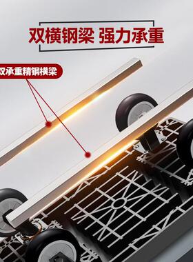 小推车货手推车搬运车平PPJ板车携折拉便叠家库用仓静音小拉车