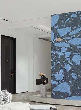 预制磨石地砖蓝色地中海外庭院人造石别墅水70822外墙台复古石户