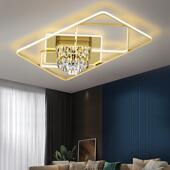 现简约CEQ温馨全意铜卧室吸顶灯个性 创房间灯代漫金色客厅灯具浪