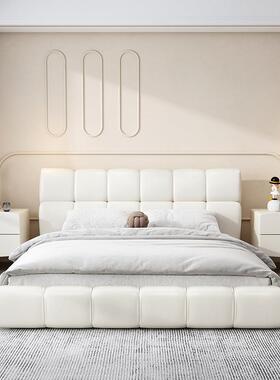 简约代全意实木床头柜式奢轻极现简儿童奶油风卧室家用床OYU头收