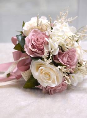 恒永天使958仿真玫瑰庆捧花摄影照婚道具拍家居88922摆设手捧花