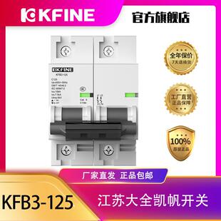 江苏大全凯帆开关小型断路器KFB3-125空气开关2P微型断路器C型D型