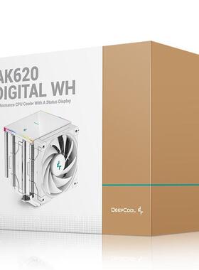 九州风神AK620白色数显AK500/400 cpu散热器高温预警数字监控