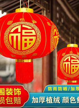 新年红灯笼2RFO灯024新款大门大口装字饰吊过年春节中国风福宫灯