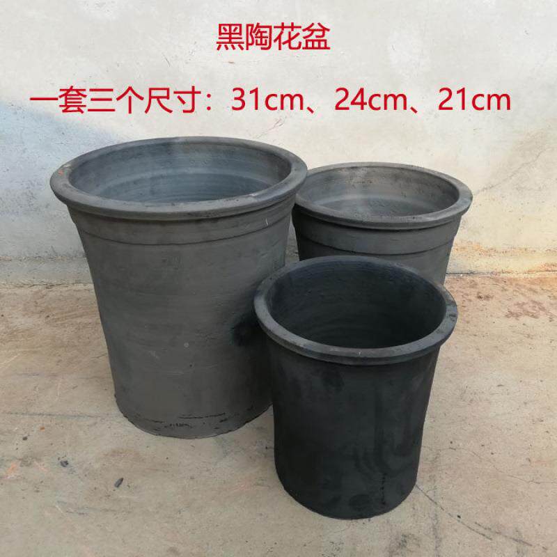 高筒陶花盆陶土红特大老式泥盆瓦RLD素烧花盆透君子兰气包邮
