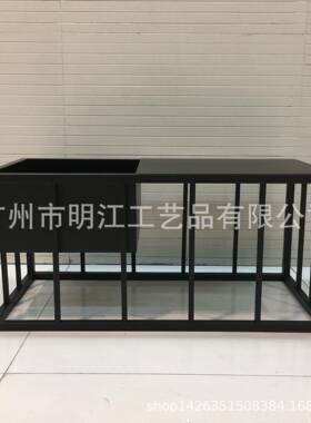 北欧铁艺花箱板组合咖啡店室内样房置物1花架台花架插办公室落阳