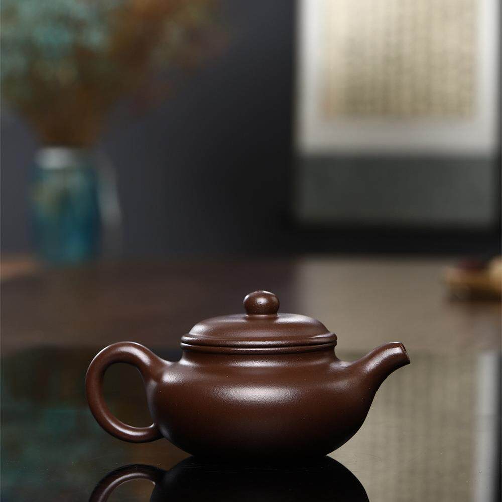 紫泥孔紫砂小茶壶砂仿精品球出水仿古壶可养中式复古单壶紫壶泡茶