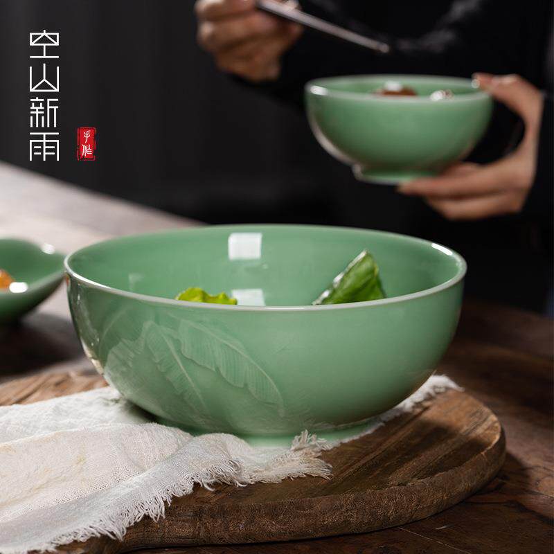 空山新雨中龙青瓷面碗汤碗家用大号煮拉无品牌/面碗泉陶瓷式水酸