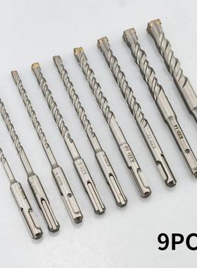 十字电锤头圆装柄硬质合金钻冲击钻头套9c混WXC凝土p打孔墙壁开孔