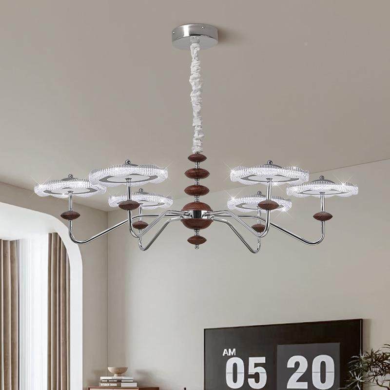 法式中古奶油风护眼厅主中灯卧室飞复古433碟餐厅山灯具客厅吊大