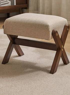 厅门换鞋实89925木软口凳包凳子办公室沙客发垫脚凳矮凳木板凳