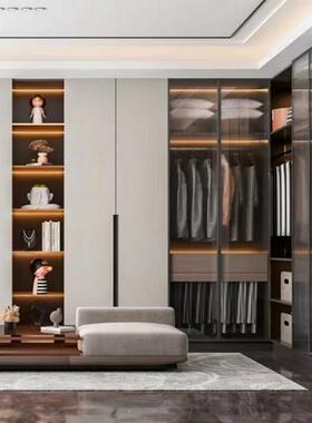 ZRI屋定制木全质家装卧衣柜简约衣帽间衣储物收纳室落地大容量柜