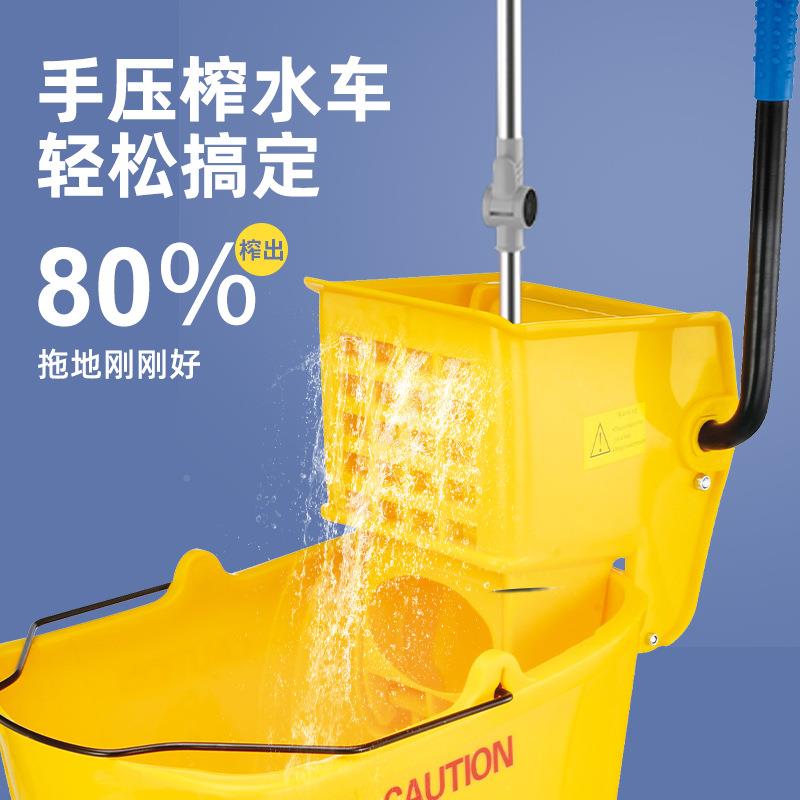 榨水车拖把桶挤水洗桶压免手洗拖地桶酒店拖把拖布水柞清863洁水