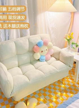 布艺沙发床可折叠沙发床客厅多功网18663能红可拆洗单人双两人沙