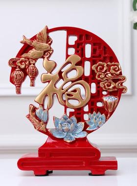 GBZ金色字居屏风创意家装视饰摆件客厅隔断柜上电柜玄关福柜软装