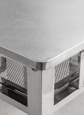 不锈烤火桌简钢钢易家加QHA厚四用方特厚不锈折叠桌不锈钢折叠桌