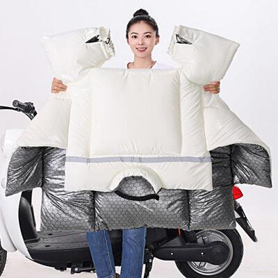 车石墨烯加电动挡风被厚冬季加77590绒防水防寒电瓶摩托新款防风
