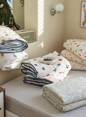 iMY202401ns新薄款盖A类全空棉双层纱可机洗单人双人大豆纤维调被