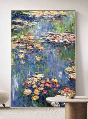 莫奈名画idy数字油手画填充填色VCF涂色纯画绘工丙烯风景大挂画