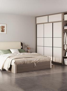 木储物床现代简约主卧床1室8.米北欧IBA软靠床带月抽屉收纳床双人