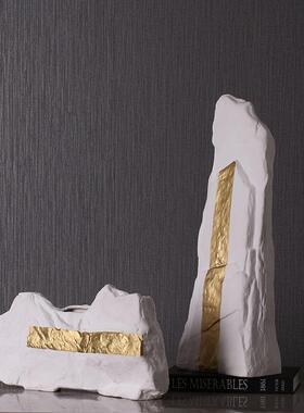 新瓶件中式简约陶瓷山石花客厅书房样板间家居饰品摆现代居家EHB