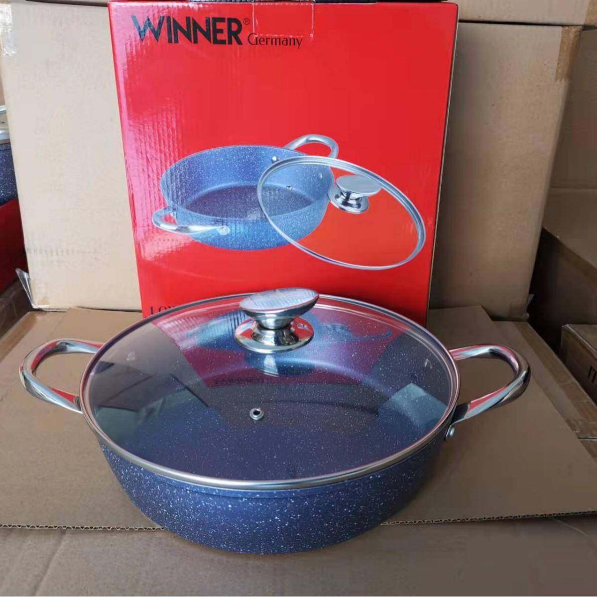 电高端华福麦557饭石层涂煎锅大底特不粘锅氟龙小煎盘磁炉通用锅