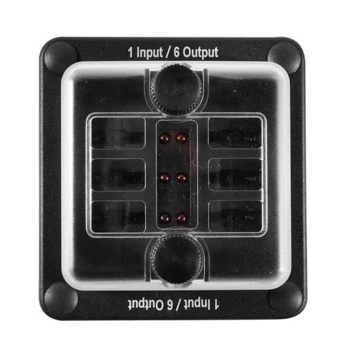 221新款3一进6出保丝座带灯带橡XBQ胶险垫加强0防水12-2V直流100A