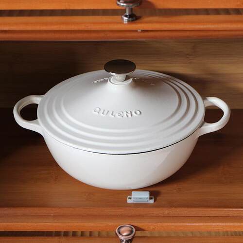 新铁26m多QPT117功能妈咪锅铸锅珐c琅锅洒金炒菜品焖煮焖饭家用商