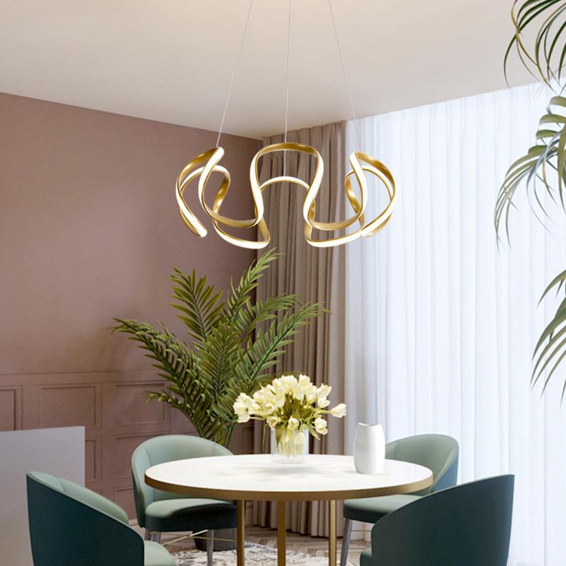 餐厅创灯灯现吊代约意个性艺简术北947欧书房灯网红轻奢led吧台吊