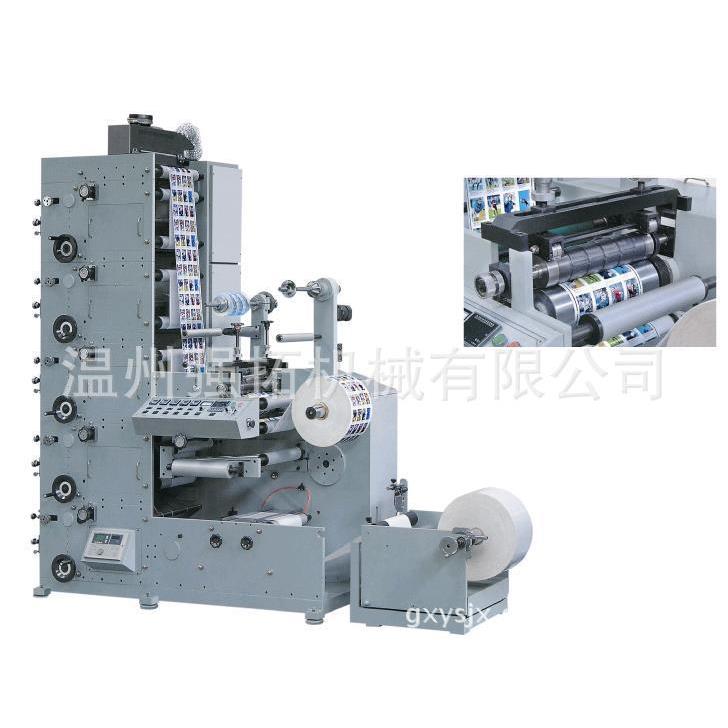 厂家供应多色商标印刷机卡纸面纸热敏纸等柔性凸版印刷机