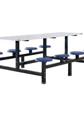 锈钢桌面快餐不桌厂家四人座学校堂员FSW工食堂4椅食人桌椅组合