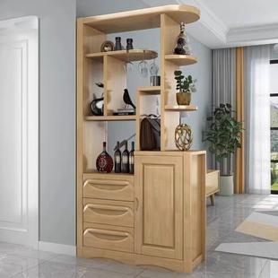 新中式 酒柜玄户型屏风实木间厅小柜进门双关柜客厅隔断柜398面门