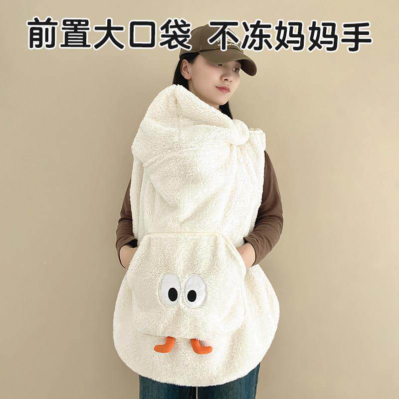 婴儿推车盖毯秋冬季外出宝宝保凳ltao8491暖防风斗篷带背腰挡儿童