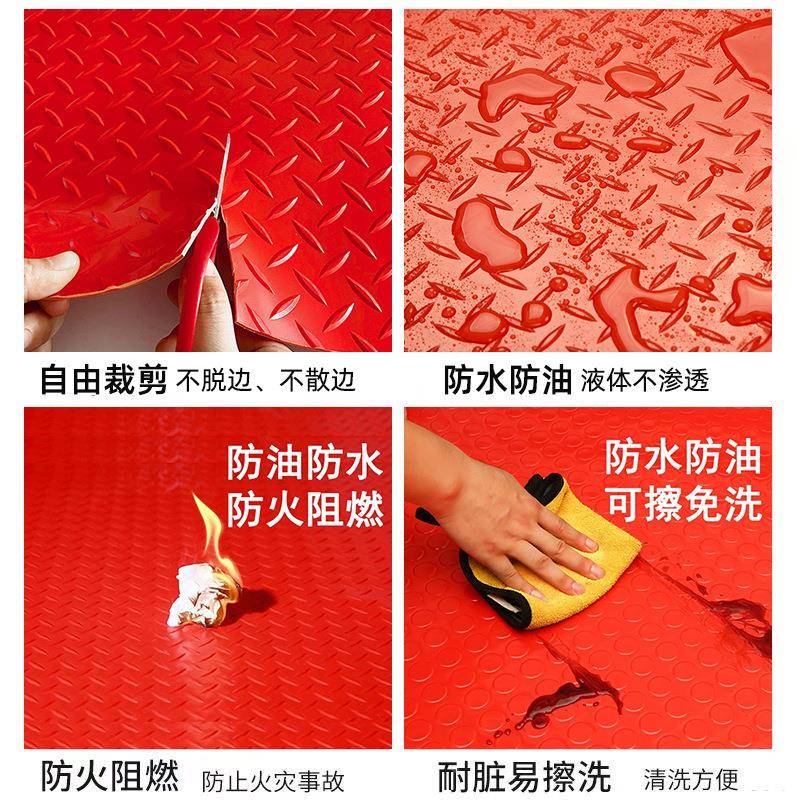 PVC耐磨阻加厚地胶燃胶皮滑人纹铺满地装胶地垫走廊脚垫汽车具塑