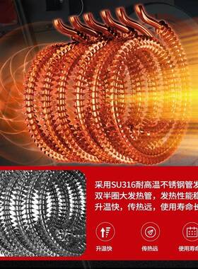 工业10537大功率取干暖器家暖风机用暖烘热风机大面积商用电热风