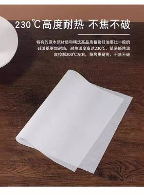 厂家直供烤纸4*6m0c烘焙不粘纸烧长方形40硅烤纸烤肉纸0吸油纸油