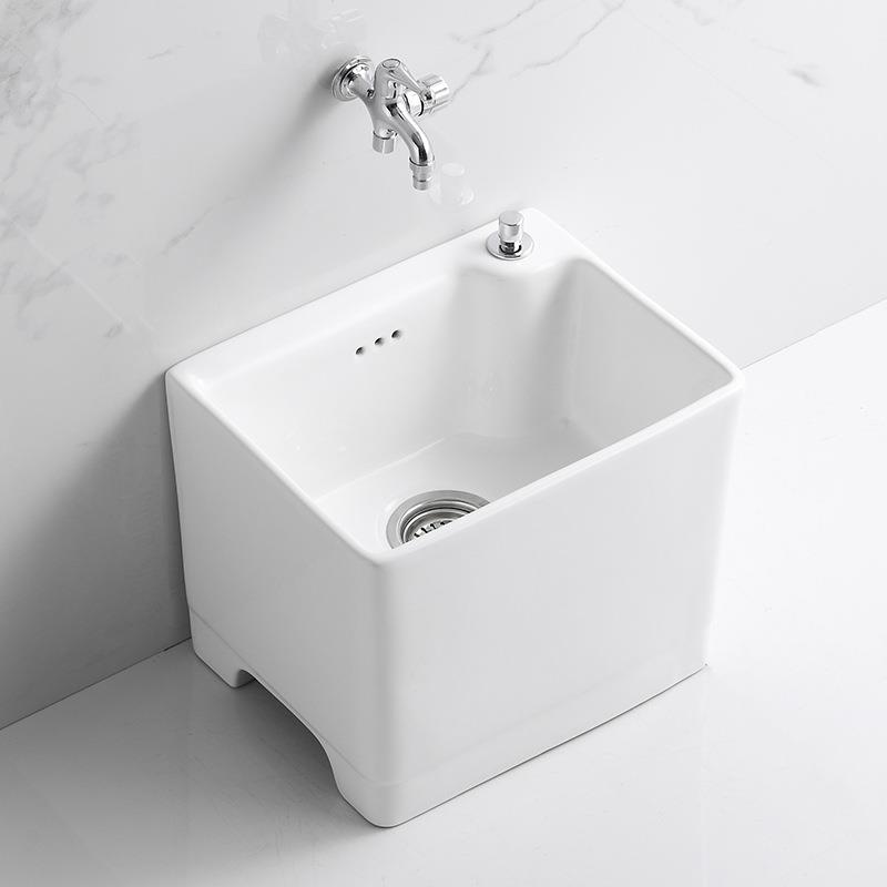 35cm高把池陶阳瓷台户外超拖矮拖布池家用墩卫生间低款洗CKN布池