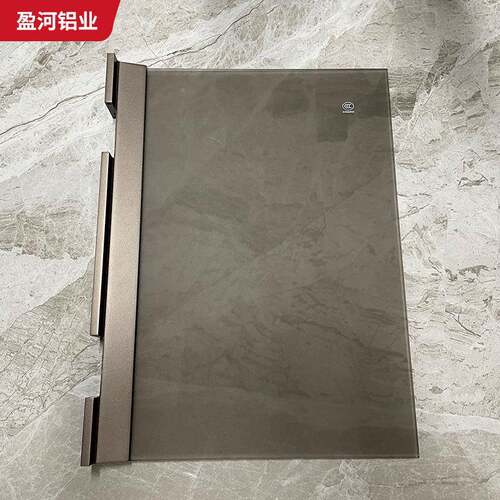 轻奢铝BL480框玻璃厂家门针式铰链玻门三面开无璃框270度衣柜平门