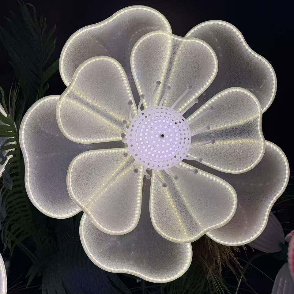 ldYX-92-MD发光仿真饰动态牡丹花户防外水婚礼装e彩灯公园街道亮