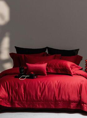 225新款阿瓦提长棉PTN雅韵喜嫁四件0套高纯棉婚庆结婚现代奢全棉