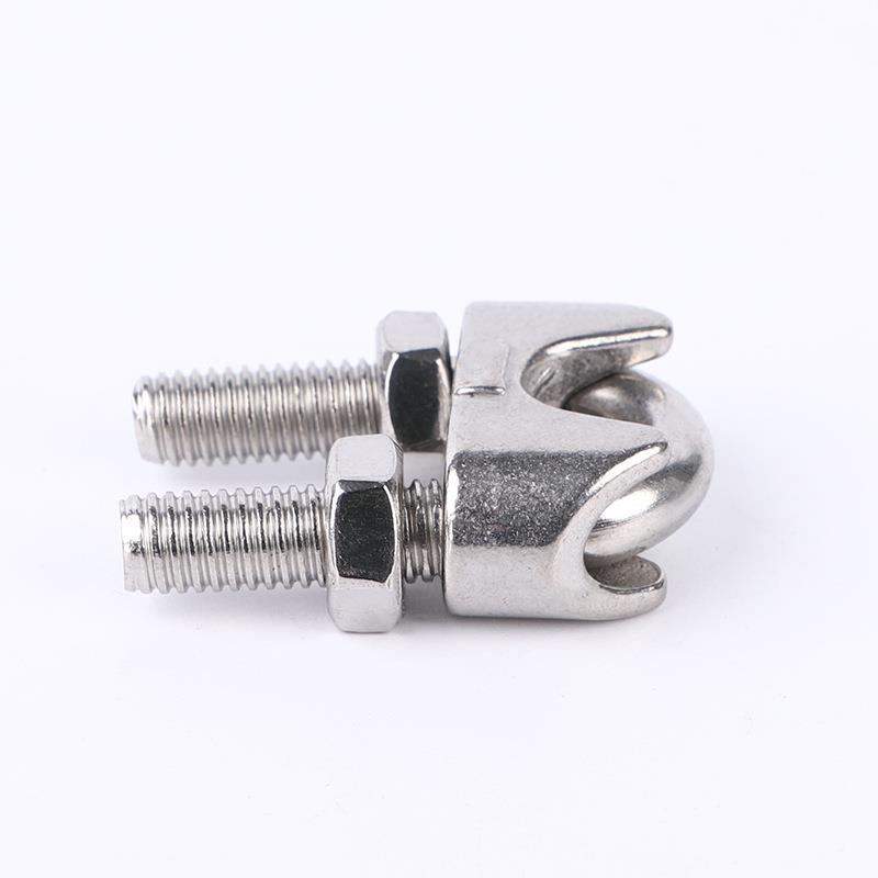 不锈870钢丝绳夹卡钢头锁U型起重工业用具钢绳丝配件不锈钢卡头